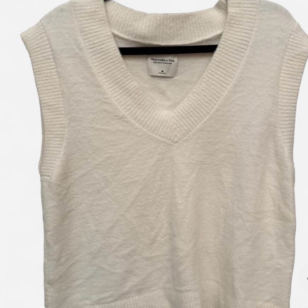 Abercrombie & Fitch Soft White Knit Top